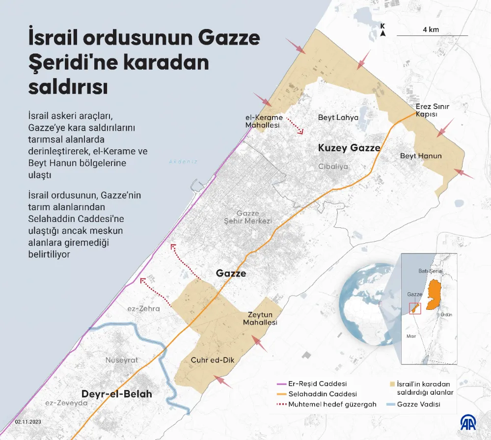 İsrail ordusunun Gazze Şeridi
