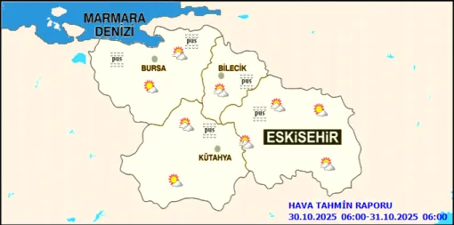   Eskişehir, Bursa, Kütahya ve Bilecik’te Hava Durumu: Parçalı Bulutlu ve Mevsim Normallerinde Seyredecek