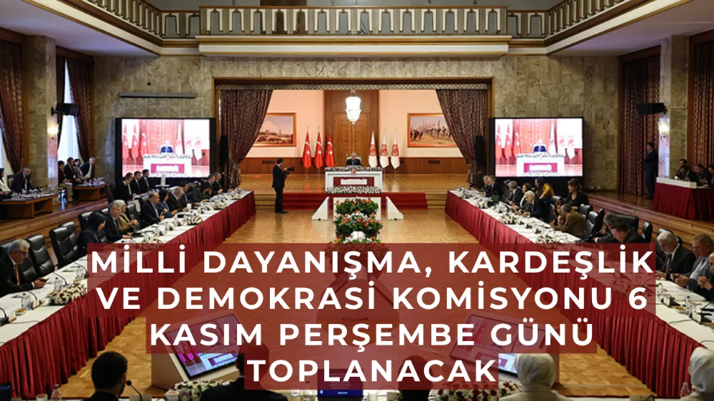 Milli Dayanışma, Kardeşlik ve Demokrasi Komisyonu 6 Kasım Perşembe Günü Toplanacak