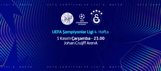 Galatasaray, Şampiyonlar Ligi’nde Ajax Deplasmanında!
