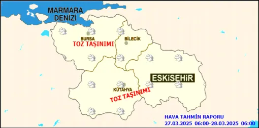  Meteoroloji Uyardı: Eskişehir ve Çevresinde Toz Taşınımı Bekleniyor!