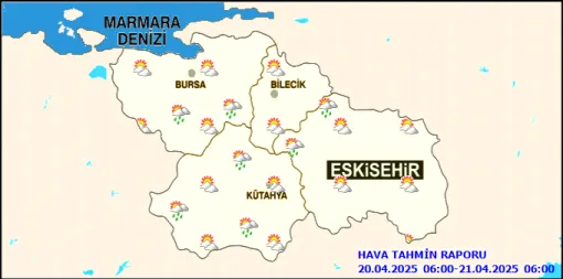 Eskişehir ve Çevresinde Hava Durumu: 20 Nisan