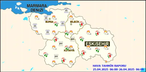   Eskişehir, Bursa, Kütahya ve Bilecik’te Sağanak Alarmı: Meteoroloji’den Dikkat Uyarısı!