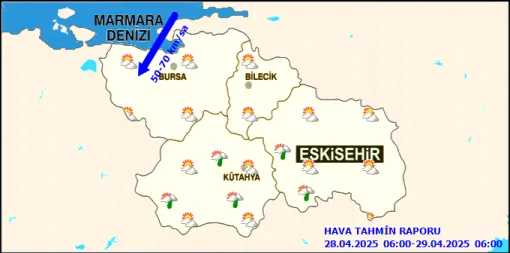   Eskişehir, Bursa, Kütahya ve Bilecik