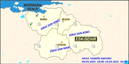 Meteoroloji Uyardı: Eskişehir, Bursa ve Kütahya’da Zirai Don ve Kırağı Bekleniyor!