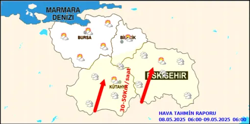   Eskişehir ve Çevresinde Lodos Etkili Olacak! Meteoroloji
