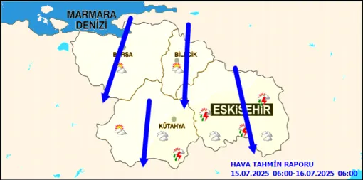 Eskişehir ve Çevresine Sağanak Yağış Uyarısı! Sıcaklıklar Mevsim Normallerinin Üzerinde