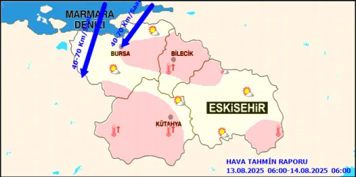 Eskişehir, Bursa, Kütahya ve Bilecik’te Kavurucu Sıcaklık! Termometreler 43 Dereceyi Görecek