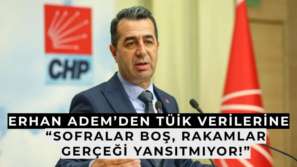 CHP’li Erhan Adem’den TÜİK Verilerine Sert Tepki: “Sofralar Boş, Rakamlar Gerçeği Yansıtmıyor!”