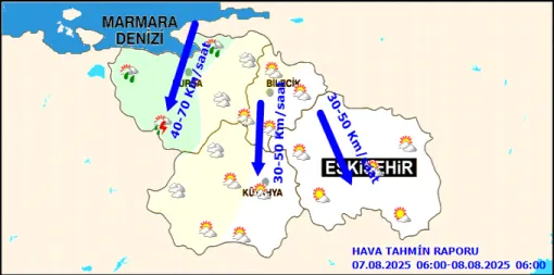 Eskişehir, Bursa, Kütahya ve Bilecik’te Hava Durumu: Yağış Uyarısı ve Sıcaklık Düşüşü!