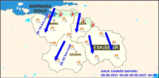 Eskişehir, Bursa, Kütahya ve Bilecik’te Sıcaklıklar Yüksek, Yerel Sağanaklar Bekleniyor!