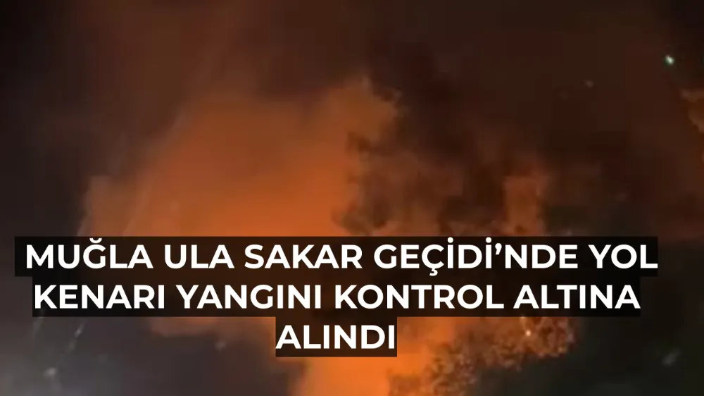  Muğla Ula Sakar Geçidi’nde Yol Kenarı Yangını Kontrol Altına Alındı