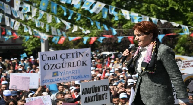Akşener elinde süpürgeyle konuştu: 