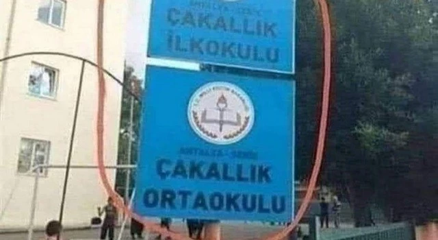 “Çakallık” ilk ve ortaokulu sosyal medyada